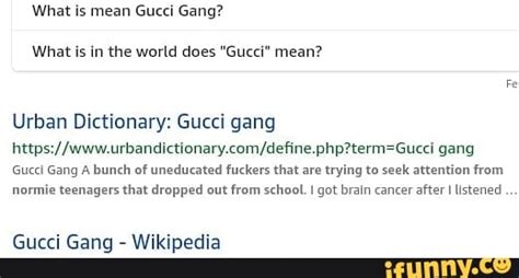 urban dictionary for gucci.